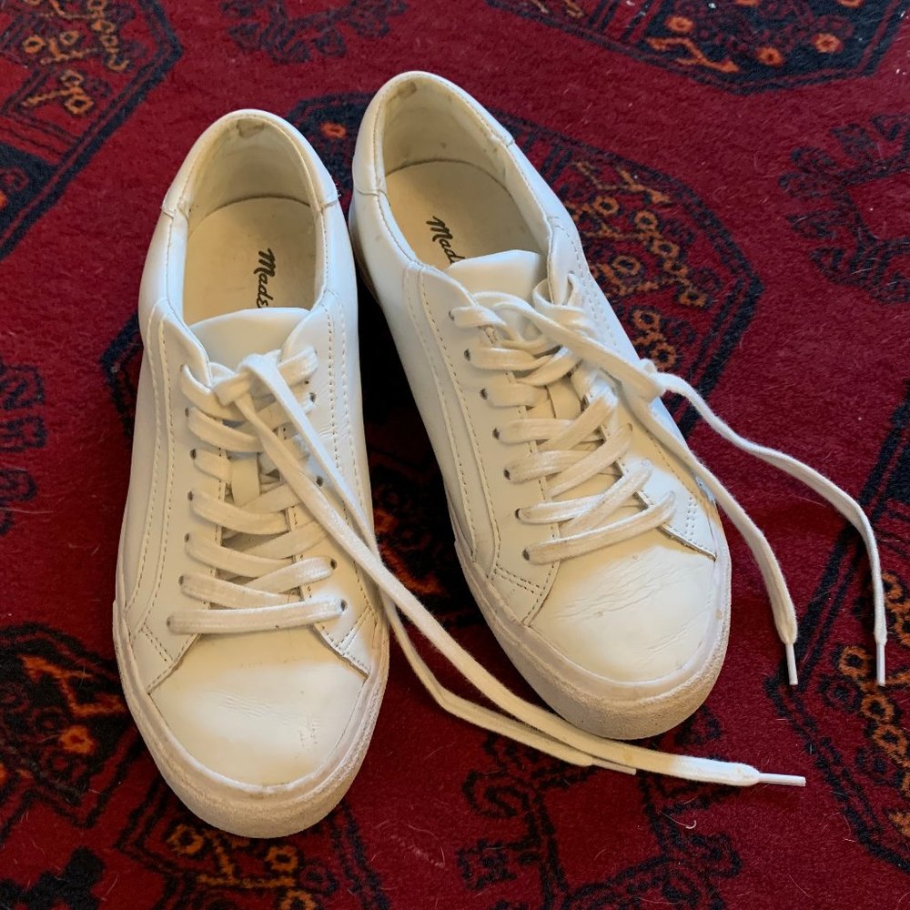 Madewell White Low-top Leather Sneakers Size 7